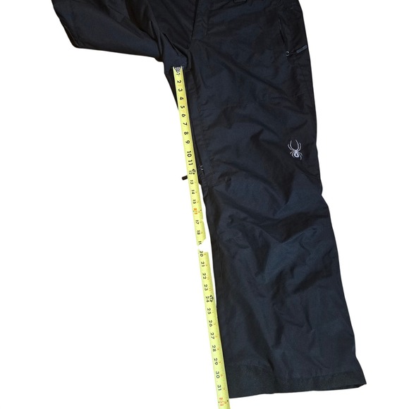 Spyder Mens Black Ski Snowboard Pants XL Regular Adjustable Waist Cargo Pockets